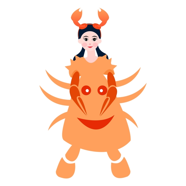 唯美天蜴座女孩免摳元素