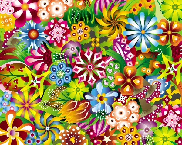 歐美花紋1623矢量EPS
