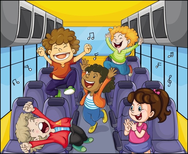 小孩車上
