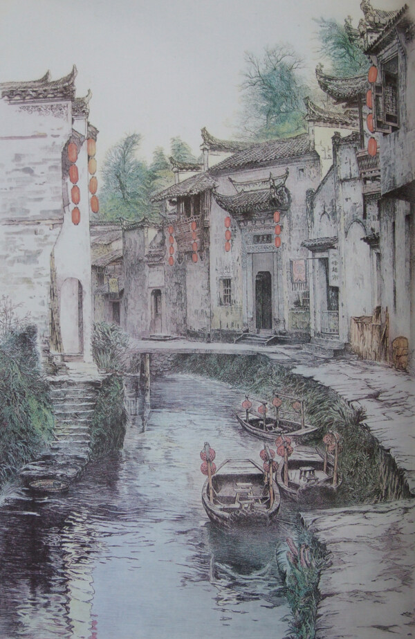 鋼筆畫圖片