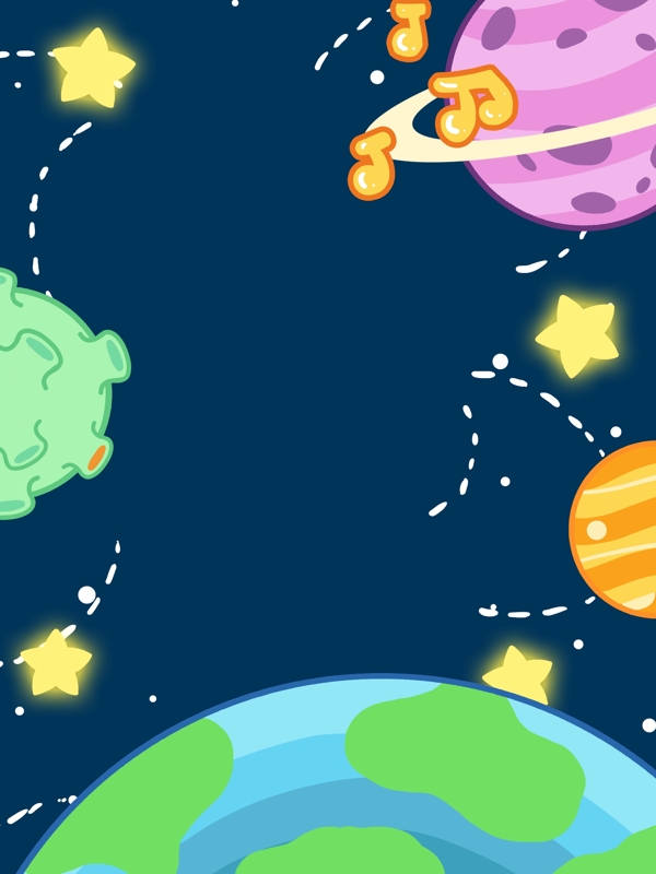 彩繪星星宇宙背景設(shè)計