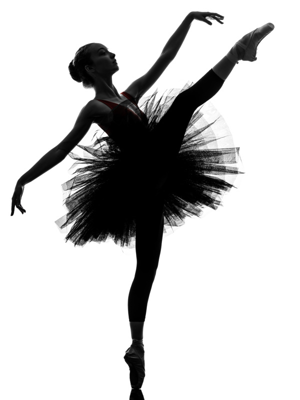 抬腿的芭蕾舞美女图片