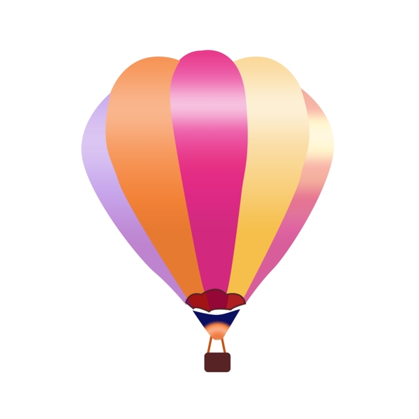 热气球彩色气球设计元素