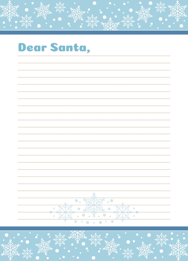 雪花圣诞背景信纸