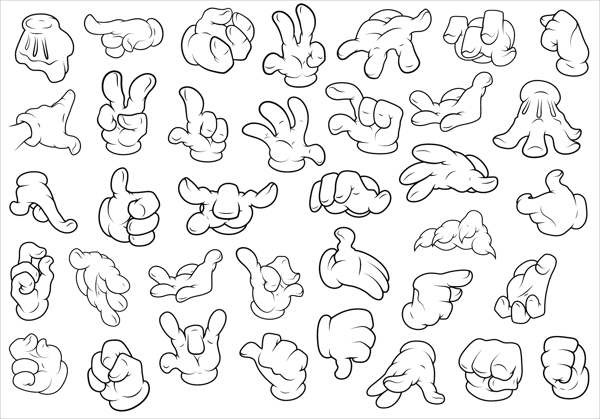 手勢(shì)矢量插圖