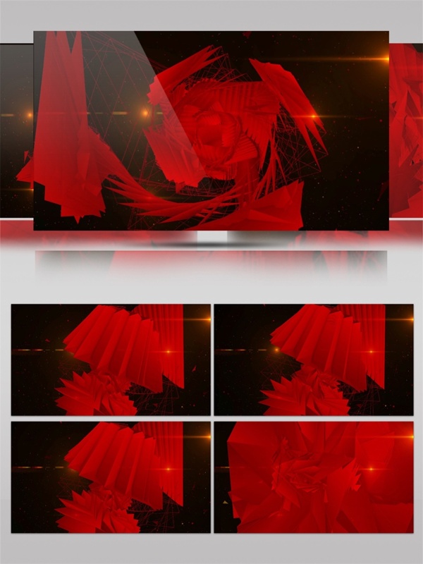红光螺旋舞台视频素材