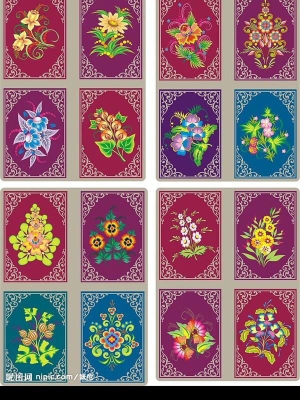 矢量花紋圖片