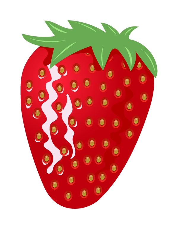 美味的红色草莓插画