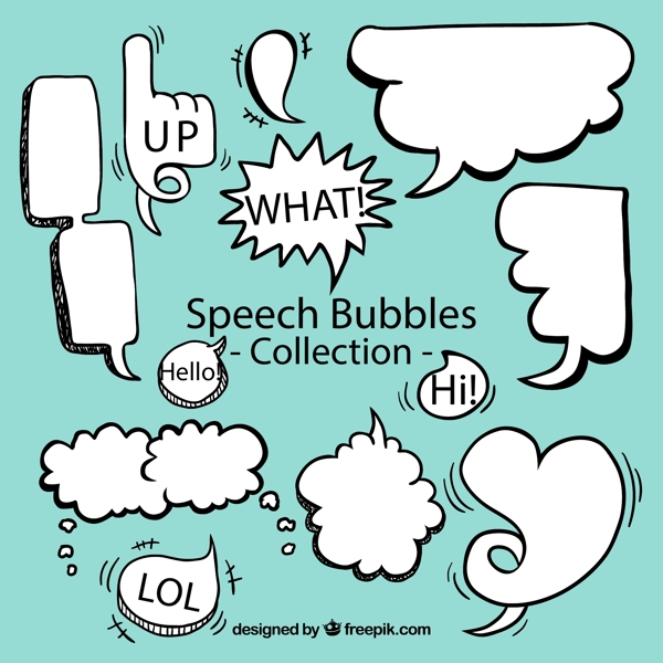 漫画风格语言气泡图片