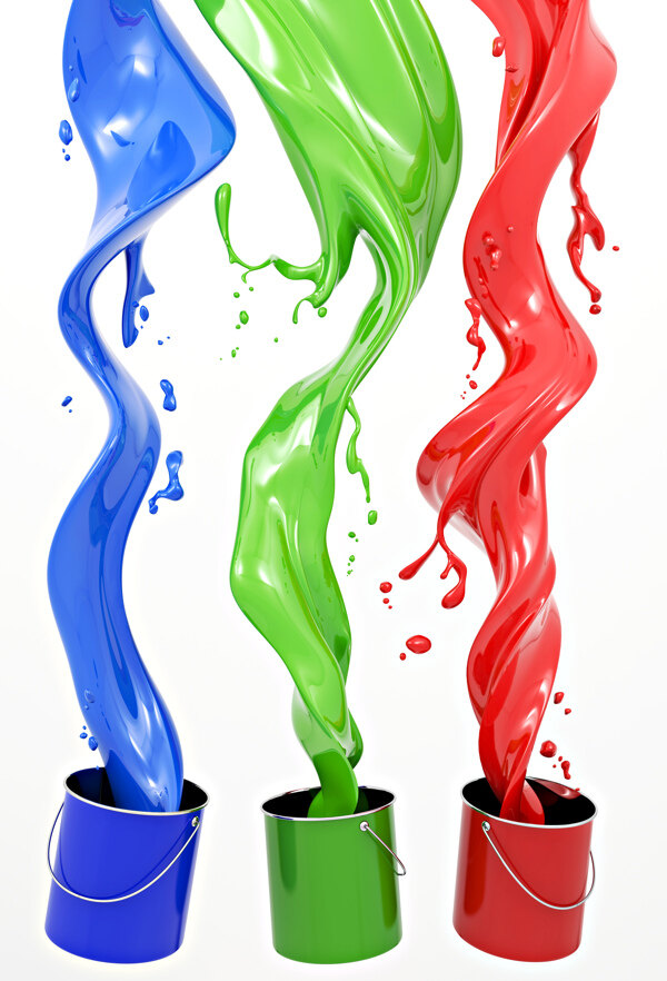 流淌的油漆飞溅液体彩色