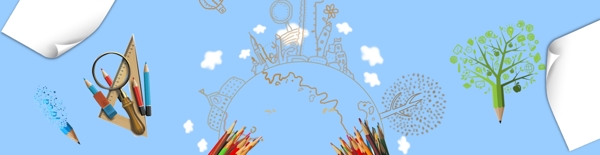 藍(lán)色卡通背景