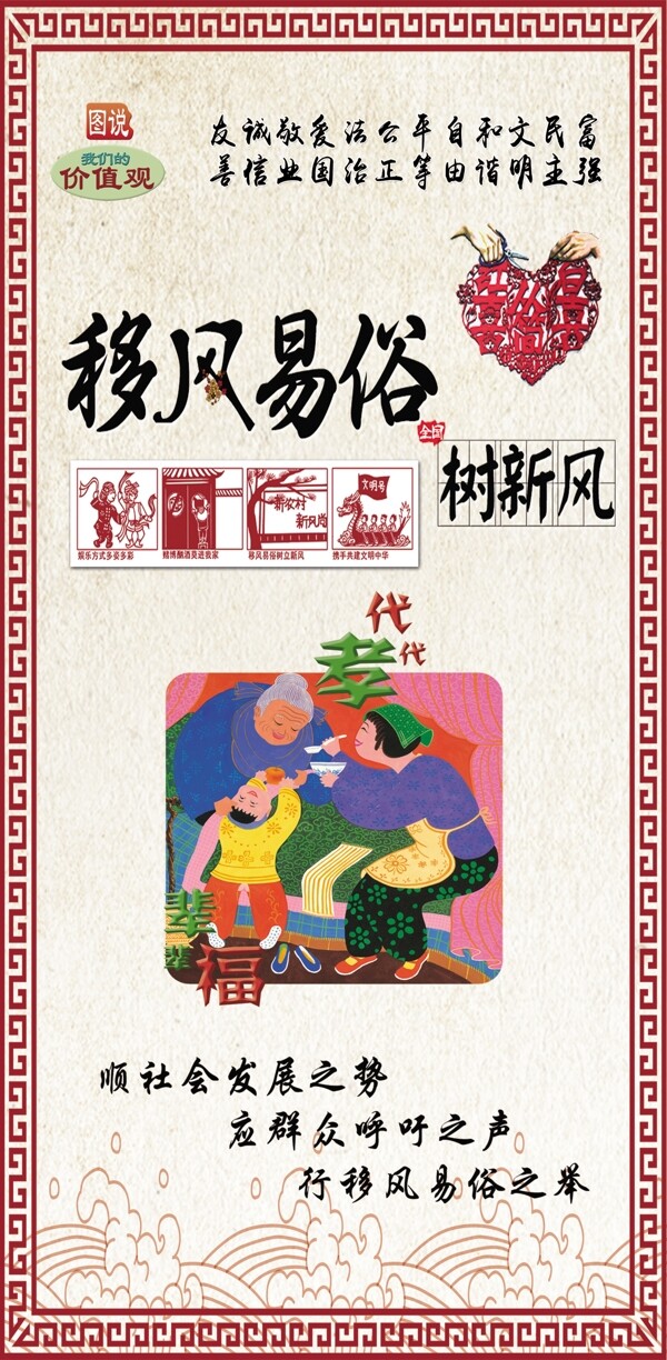 移風(fēng)易俗樹(shù)新風(fēng)海報(bào)