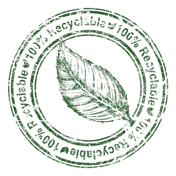生態(tài)郵票葉矢量插畫(huà)