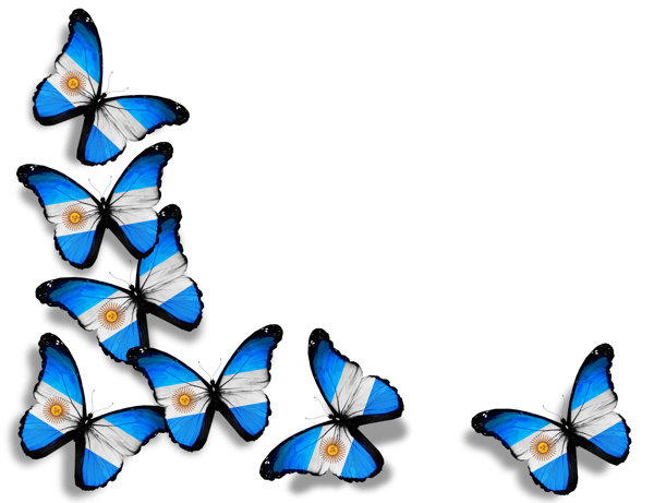 阿根廷国旗蝴蝶图片