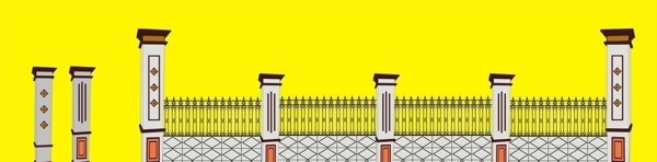 围栏杆矢量图图片