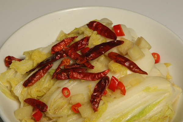 辣椒炒娃娃菜圖片