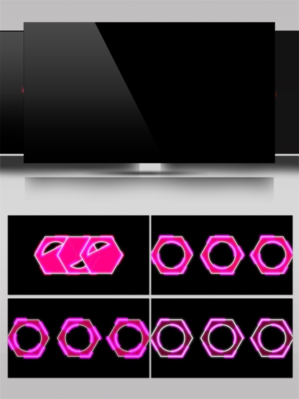 紫色螺帽光环动态视频素材