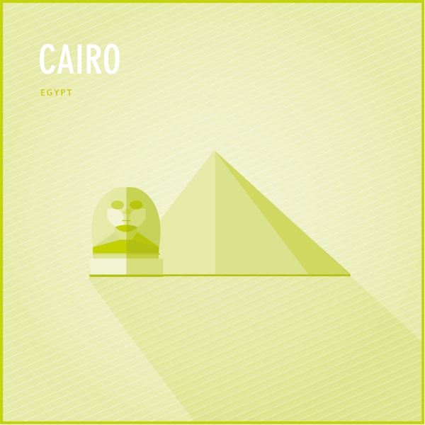 埃及开罗金字塔海报矢量背景素材下载