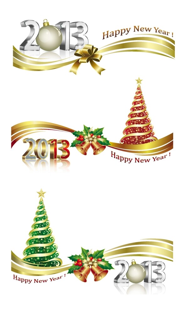 2013圣誕節(jié)裝飾矢量圖