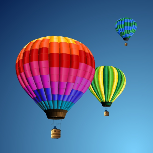 热气球矢量素材热气球飞行矢量素材