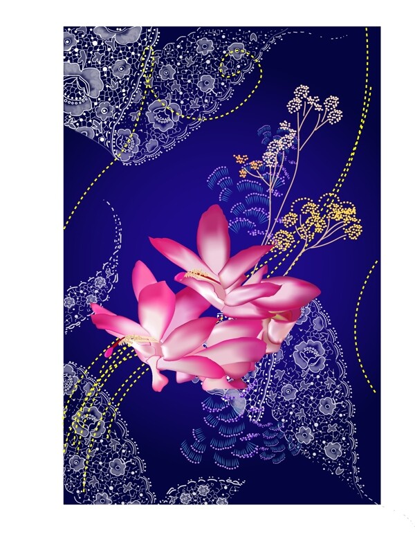 古典花紋矢量圖下載