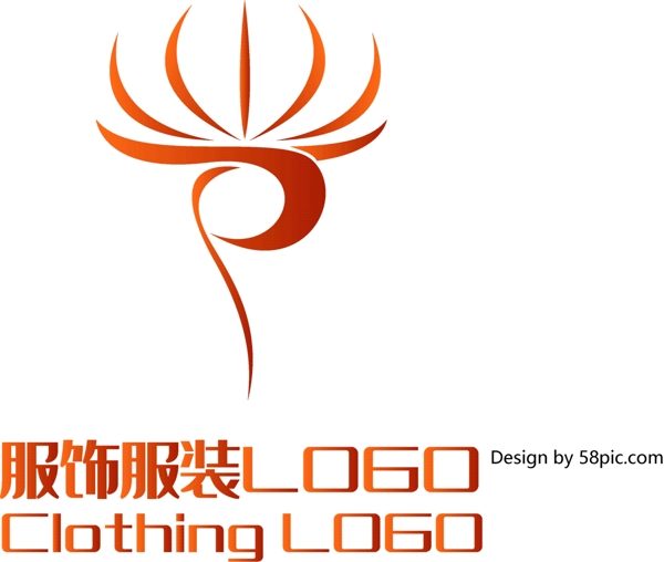 原创创意简约鲜花大气服饰服装LOGO标志