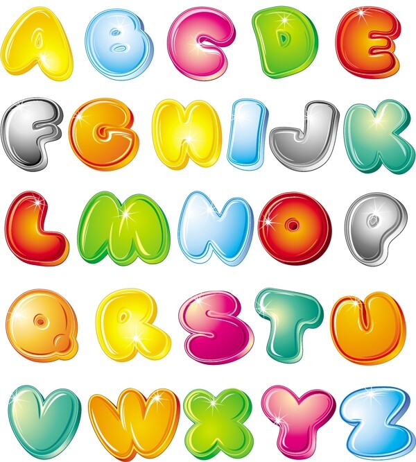 漫畫英語字母圖像自由