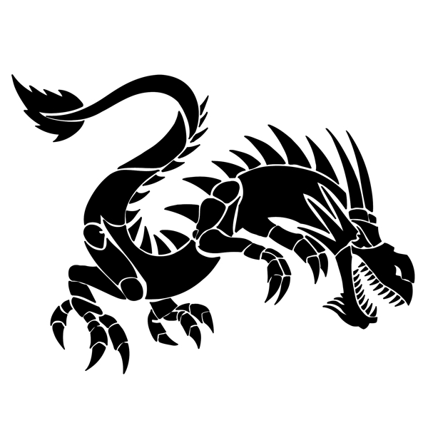 印花矢量圖靚仔裝動(dòng)物龍免費(fèi)素材