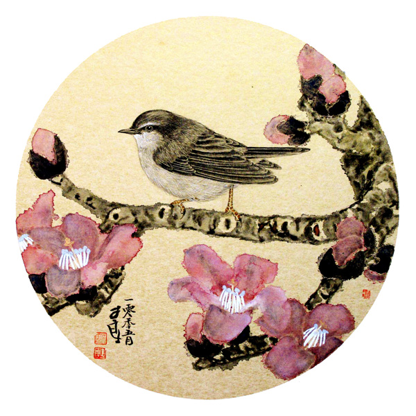 花鳥裝飾畫圖片
