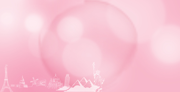 粉色溫馨透明氣泡淘寶banner背景