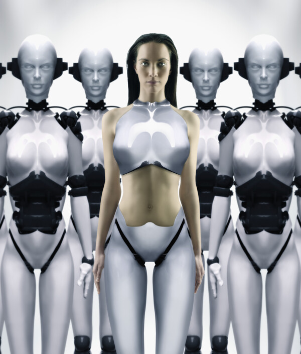 未来高科技女机器人图片