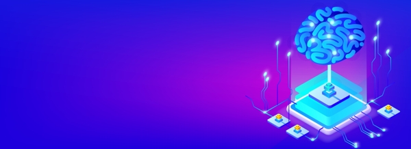 藍色科技人工智背景banner