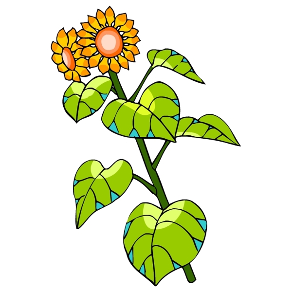 花卉古典插畫
