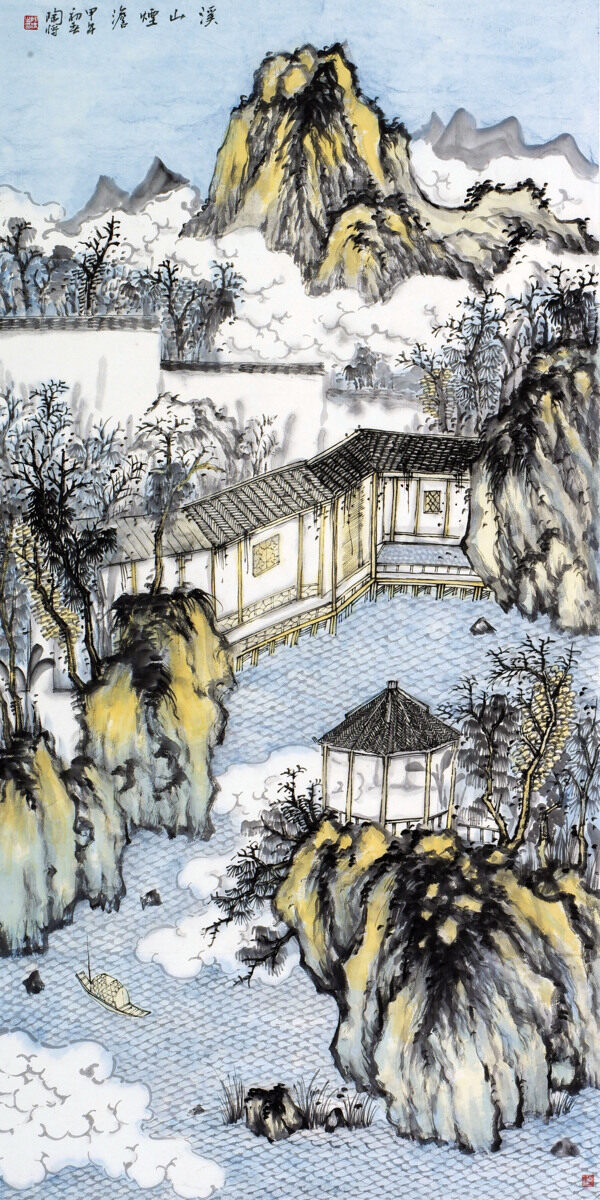 溪山煙淡圖片