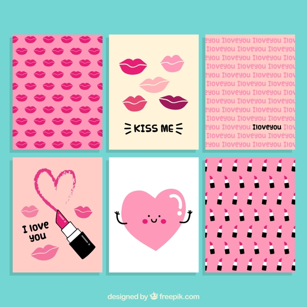 6款可爱情人节卡片