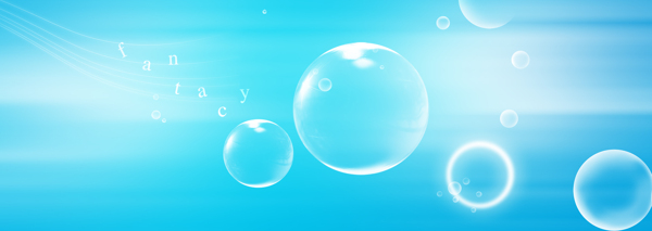 淘寶音樂(lè)清新泡泡背景banner