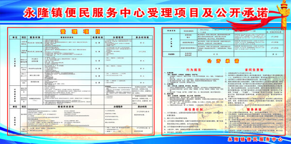 便民服務(wù)中心展板