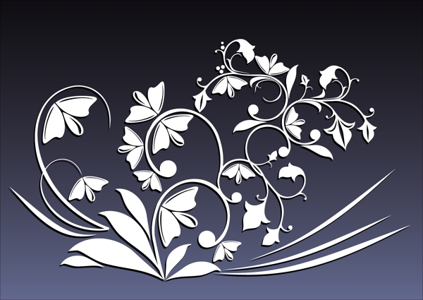 歐美花紋矢量EPS8982