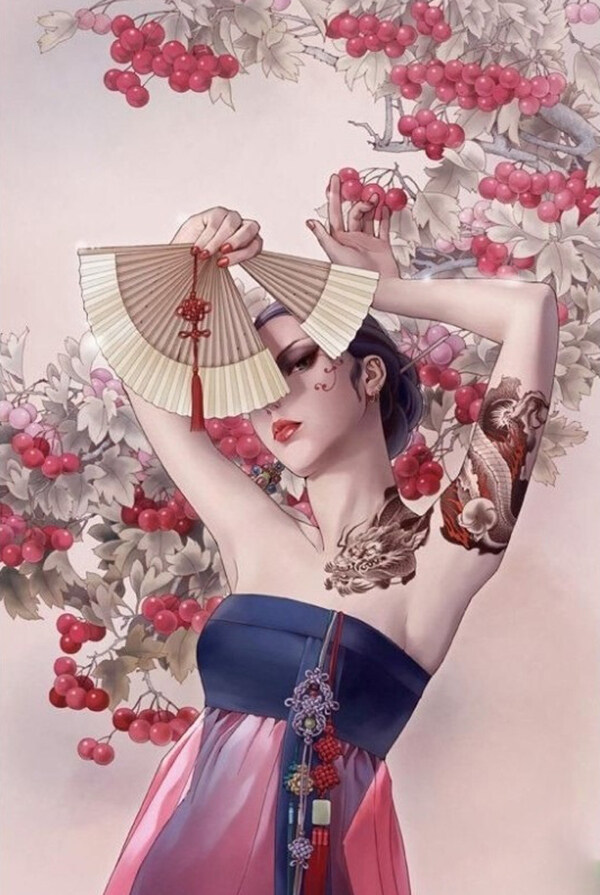 位圖插畫(huà)時(shí)尚插畫(huà)人物插畫(huà)藝術(shù)效果免費(fèi)素材