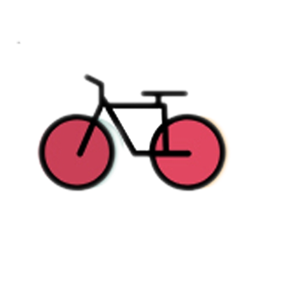卡通自行车图标下载
