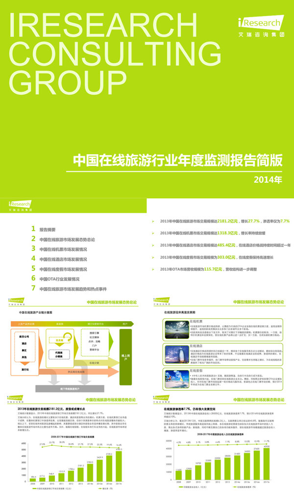 2014年中国在线旅业年度监测报告简版