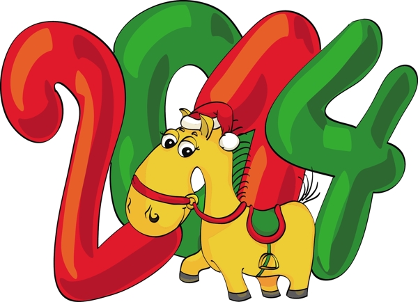 2014馬矢量素材圖形
