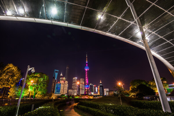 上海小陆家嘴一角夜景