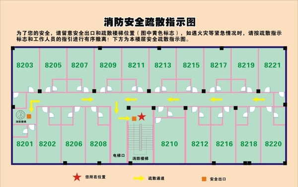 消防安全疏散指示圖圖片