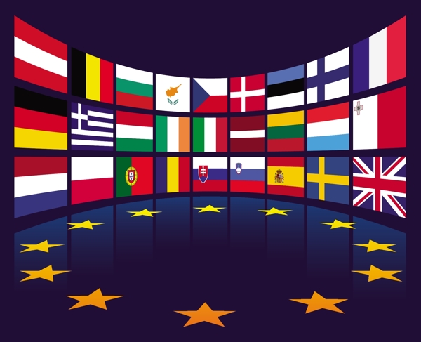多款欧盟国家旗帜