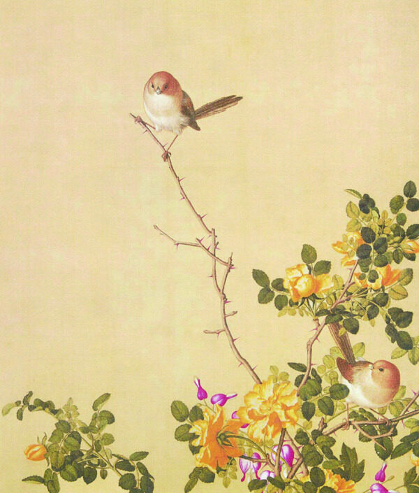古風(fēng)花鳥裝飾圖