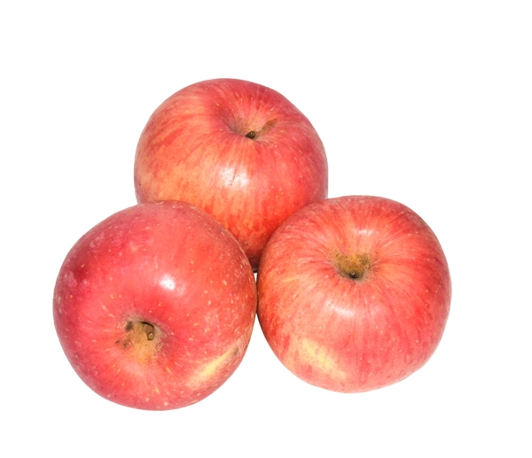 三个新鲜的红红苹果