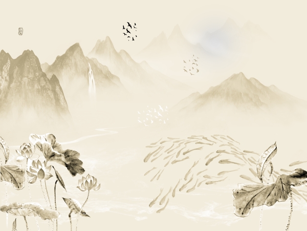新中式背景墻