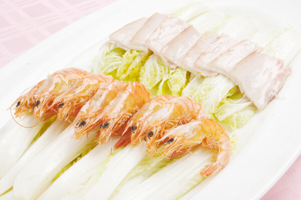 國(guó)內(nèi)美食白菜蝦圖片