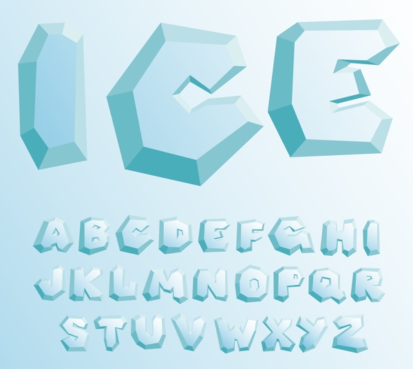 冰块大写字母图片